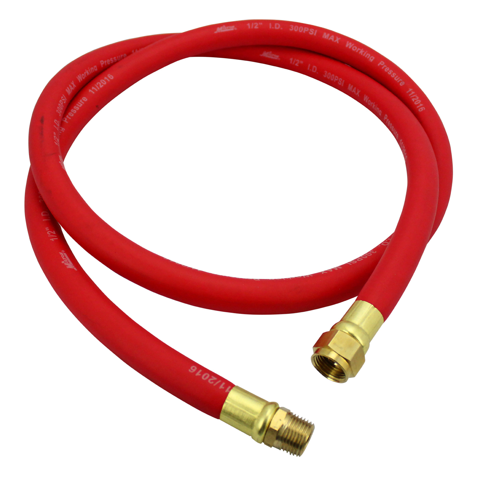 Milton, 1/2in. x 6ft. EPDM Rubber Leader Hose, Coupler Size 1/2 in, Model# 2780-6LH